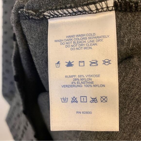 Lands End Polka Dot Gray Pencil Skirt Short Professional Work Dress 6 - Picture 4 of 11